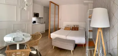 Cama o camas de una habitación en Apartamentos Succo