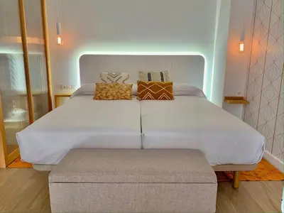 Cama o camas de una habitación en Apartamentos Succo
