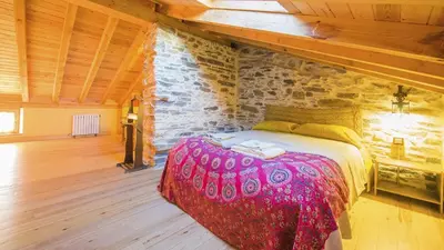 Cama o camas de una habitación en Casa Rural El Arco