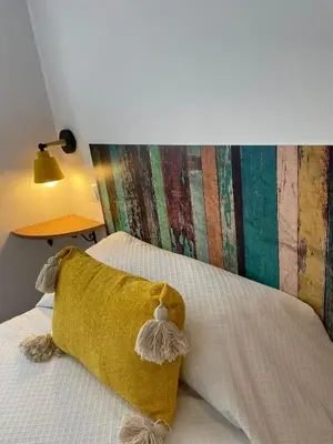 Cama o camas de una habitación en Sueños de Monfrague
