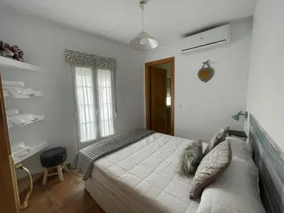 Cama o camas de una habitación en Sueños de Monfrague