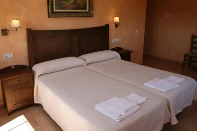 Cama o camas de una habitación en Casa Rural Las Canteras