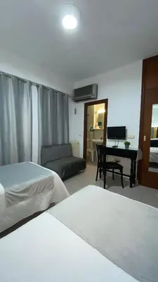 Cama o camas de una habitación en Rincón Extremeño