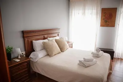 Cama o camas de una habitación en Casa La Sinagoga de Trujillo