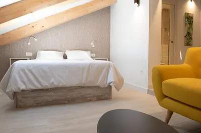 Cama o camas de una habitación en BeSalamanca
