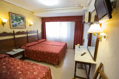 Cama o camas de una habitación en Hotel Reyes Catolicos