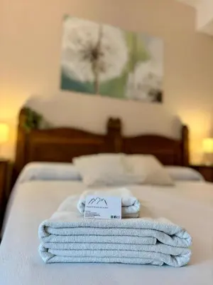 Cama o camas de una habitación en Hostal El Rincon de la Vera