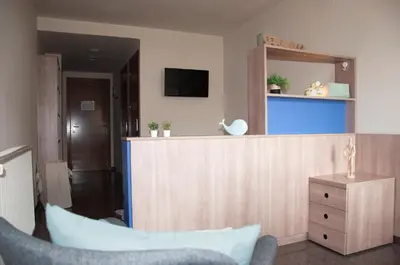 Una televisión o centro de entretenimiento en Residencia Universitaria Resa Hernan Cortes