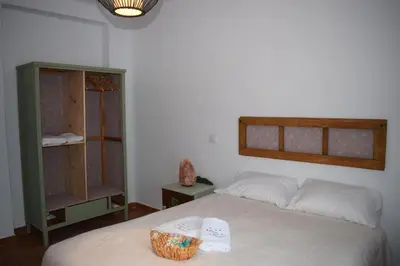 Cama o camas de una habitación en Hostal Cielo de Gredos