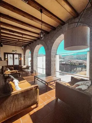 Zona de estar de Posada Real Restaurante El Linar Del Zaire