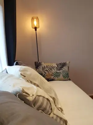 Cama o camas de una habitación en Casa del Castillo by Naturadrada