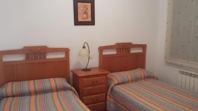 Cama o camas de una habitación en Casa Rural el Maestro II