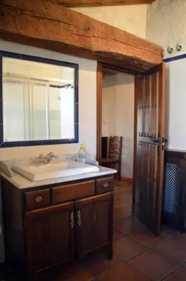 Cama o camas de una habitación en Casa Rural El Molino I