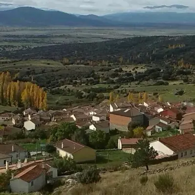 Vista general de una montaña o vista desde the country house