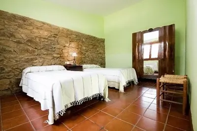 Cama o camas de una habitación en Casa Rural Finca Valvellidos