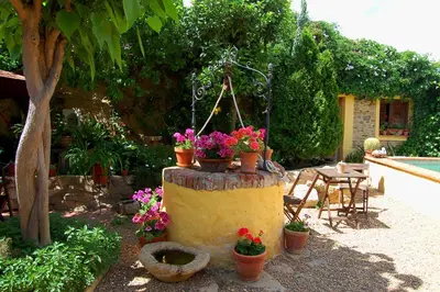Jardín al aire libre en Hotel Casa Rural Don Álvaro de Luna