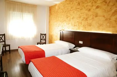 Cama o camas de una habitación en Hotel Restaurante Sostenible La Laguna