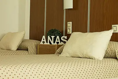 Cama o camas de una habitación en Hostal Anas