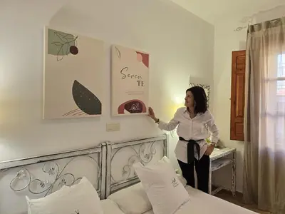 Cama o camas de una habitación en Hotel Rural La Casa De Pasarón