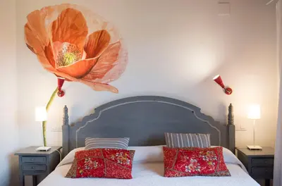 Cama o camas de una habitación en Hotel Llano Tineo