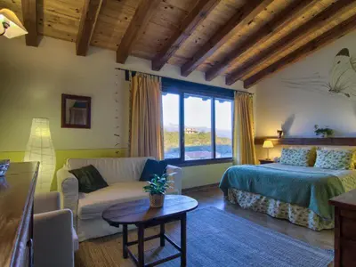 Cama o camas de una habitación en Hotel Llano Tineo