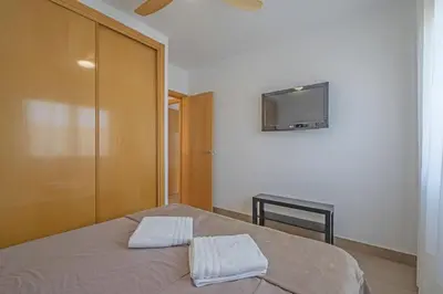 Cama o camas de una habitación en Casa Jimena .