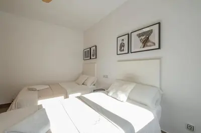 Cama o camas de una habitación en Casa Jimena .