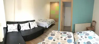 Cama o camas de una habitación en Casa Rural El Batán Casa rural 37 personas