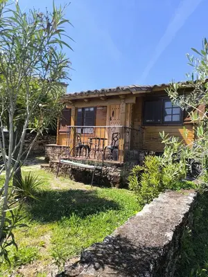 Jardín al aire libre en Cabañas Miraduero