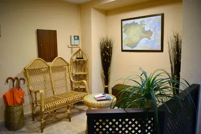 Una televisión o centro de entretenimiento en Apartamento Palacio Antigua Audiencia
