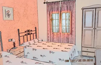 Cama o camas de una habitación en Posada La Reja