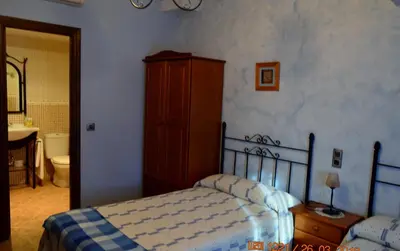 Cama o camas de una habitación en Posada La Reja