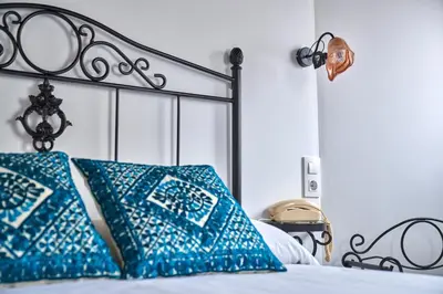Cama o camas de una habitación en Casa Rural Planeta Vera