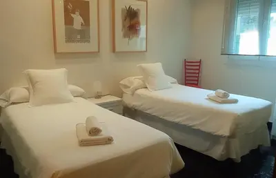 Cama o camas de una habitación en Apartamentos Arquitas