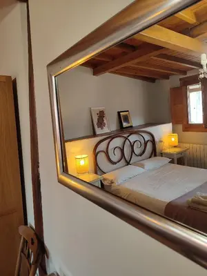 Cama o camas de una habitación en Alojamientos La Herrera