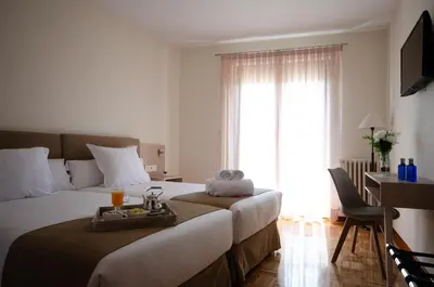 Cama o camas de una habitación en Hotel Puerta Ciudad Rodrigo