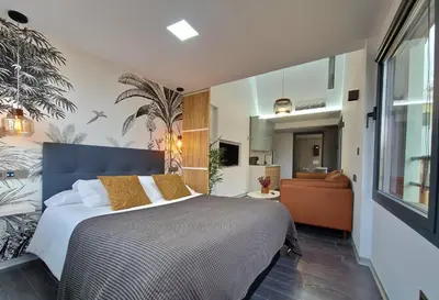 Cama o camas de una habitación en Plasencia Plaza Mayor Luxury