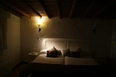 Cama o camas de una habitación en Apartamentos Rurales Escobar & Jerez