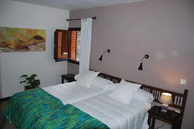 Cama o camas de una habitación en Hotel Rural Don Burguillo