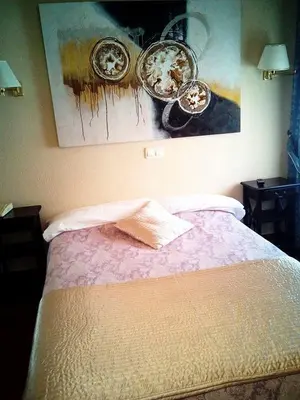 Cama o camas de una habitación en Hotel San Antonio