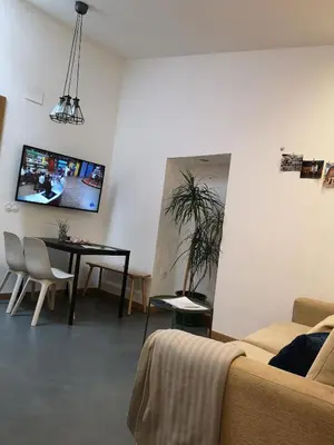 Una televisión o centro de entretenimiento en Apartamentos 14DeSande