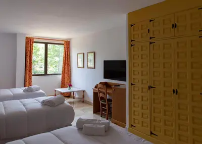 Cama o camas de una habitación en Hotel Batuecas