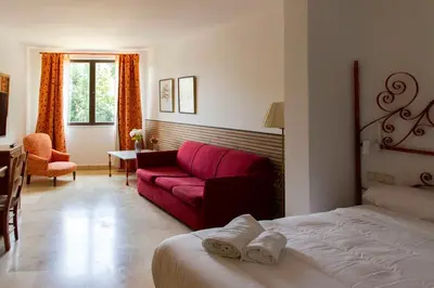 Cama o camas de una habitación en Hotel Batuecas