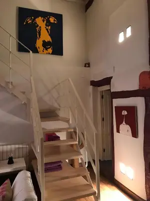 Cama o camas de una habitación en Apartamento loft la casa de las Pajaritas