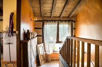 Cama o camas de una habitación en Casa Rural la Casa del Bosque