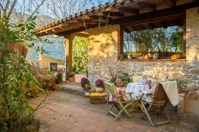 Jardín al aire libre en Casa Rural la Casa del Bosque