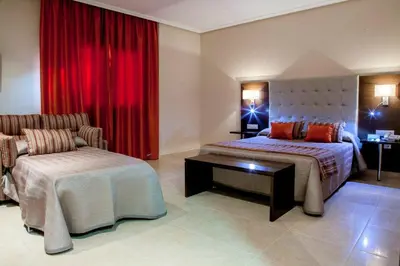 Cama o camas de una habitación en Hotel Rural Quinto Cecilio
