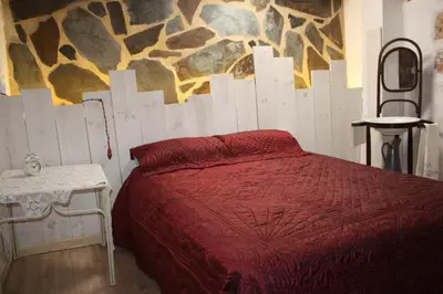 Cama o camas de una habitación en Casa Rural El Palatino