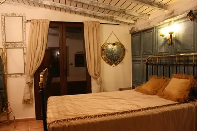 Cama o camas de una habitación en Casa Rural El Palatino