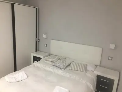 Cama o camas de una habitación en Apartamento Ausonio 2 dormitorios